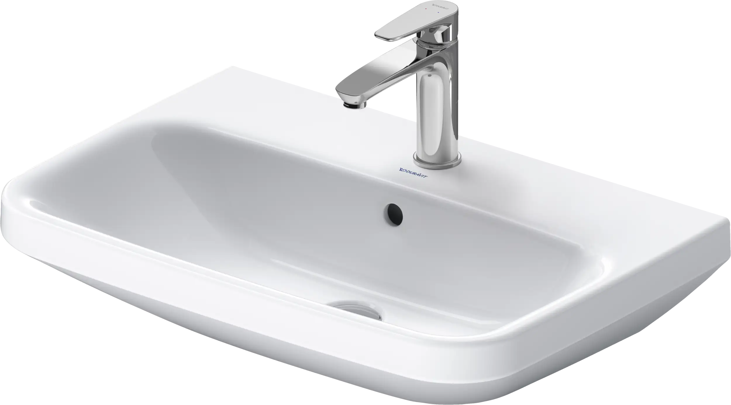 Duravit DuraStyle 25 5/8'' Rectangular Wall Mounted Sink in White with Single Faucet Hole and with Overflow