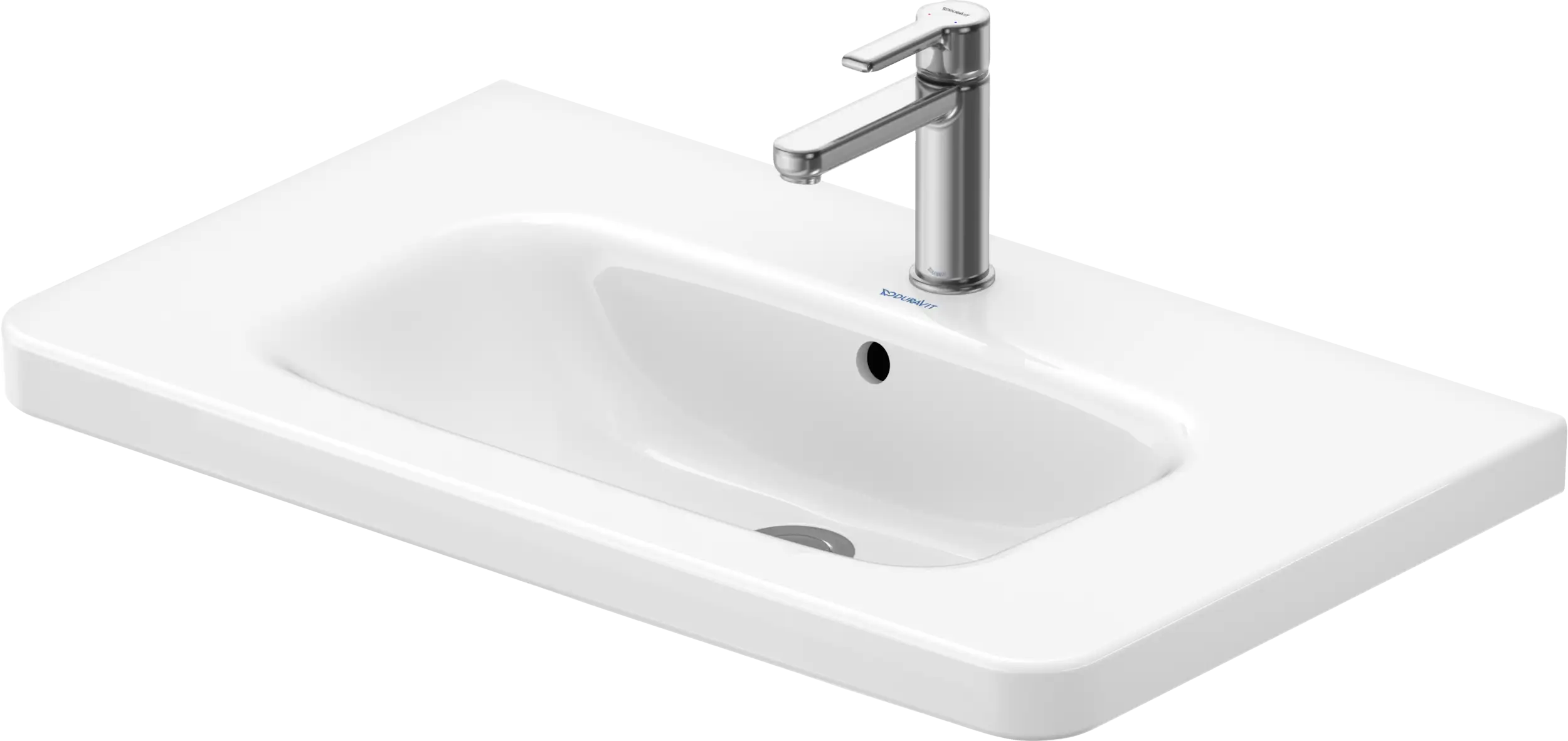Duravit DuraStyle 30 1/2'' Rectangular Wall Mounted Sink in White with Single Faucet Hole and with Overflow