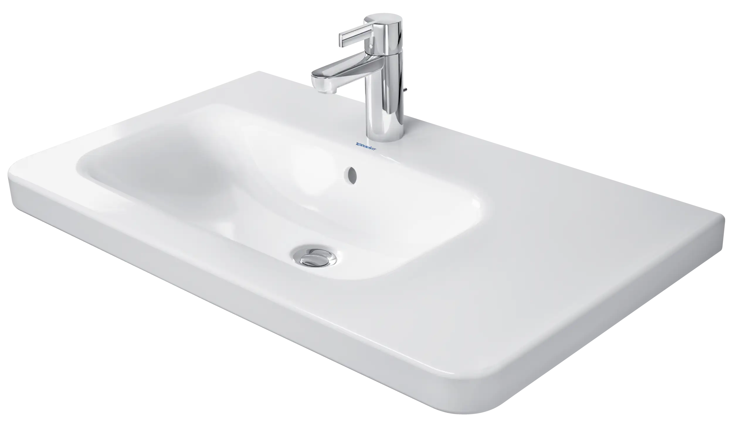Duravit DuraStyle 30 1/2'' Rectangular Wall Mounted Sink in White with Single Faucet Hole and with Overflow