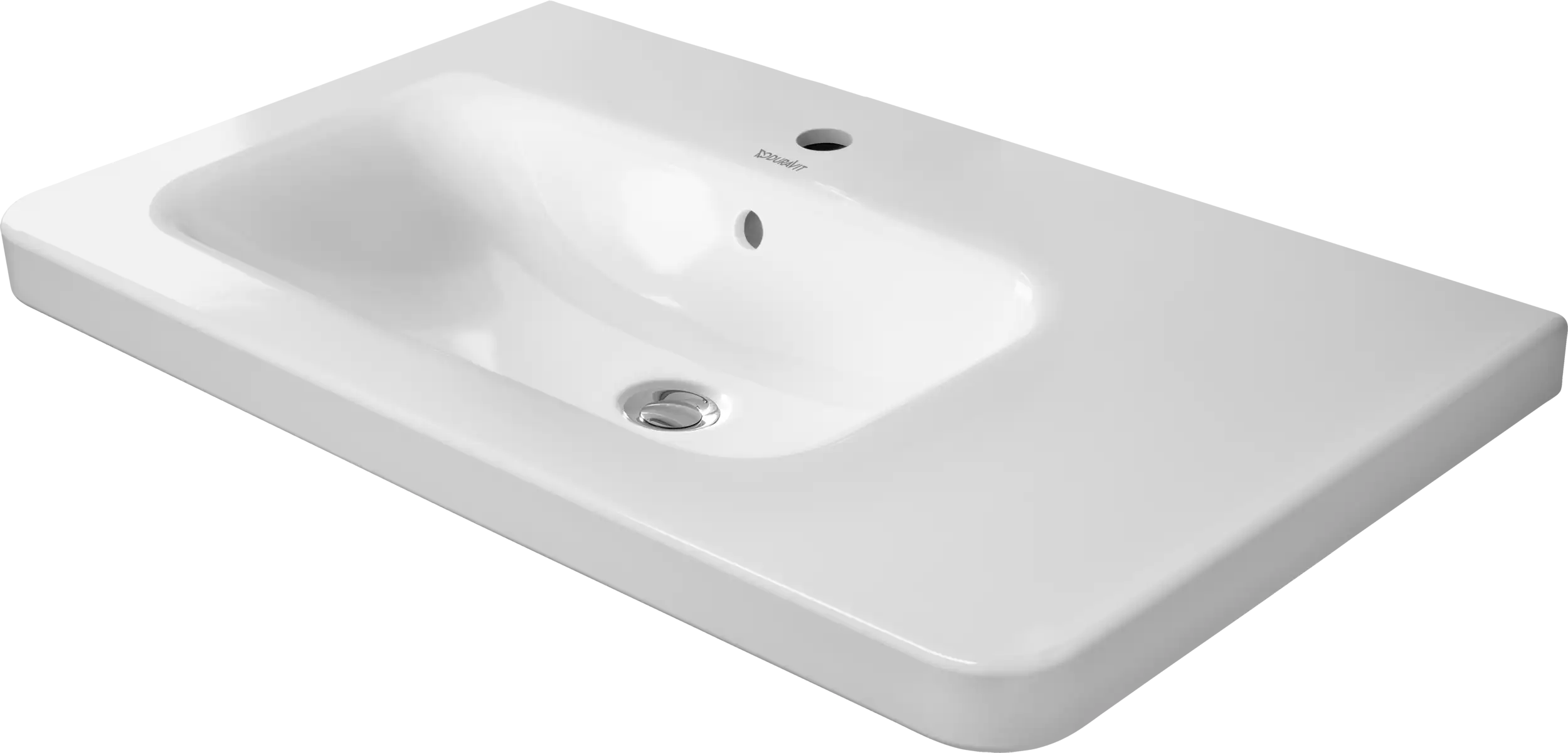 Duravit DuraStyle 30 1/2'' Rectangular Wall Mounted Sink in White with Single Faucet Hole and with Overflow