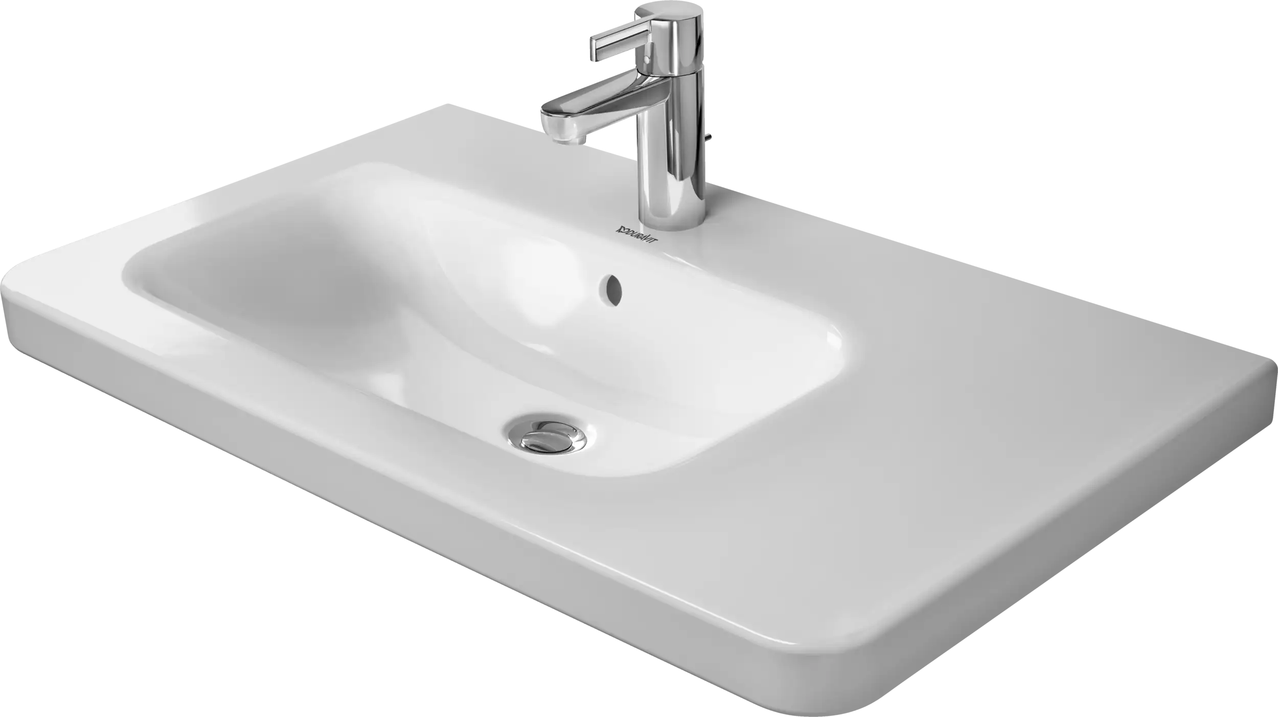 Duravit DuraStyle 30 1/2'' Rectangular Wall Mounted Sink in White with Single Faucet Hole and with Overflow