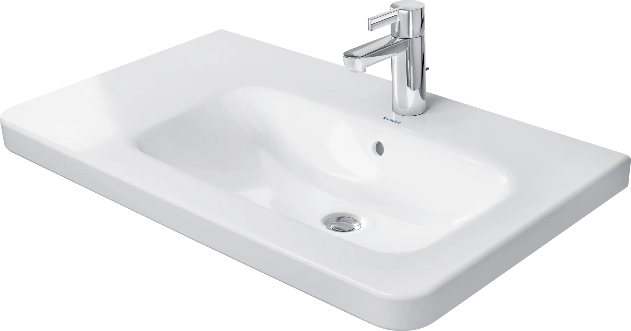 Duravit DuraStyle 30 1/2'' Rectangular Wall Mounted Sink in White with Single Faucet Hole and with Overflow
