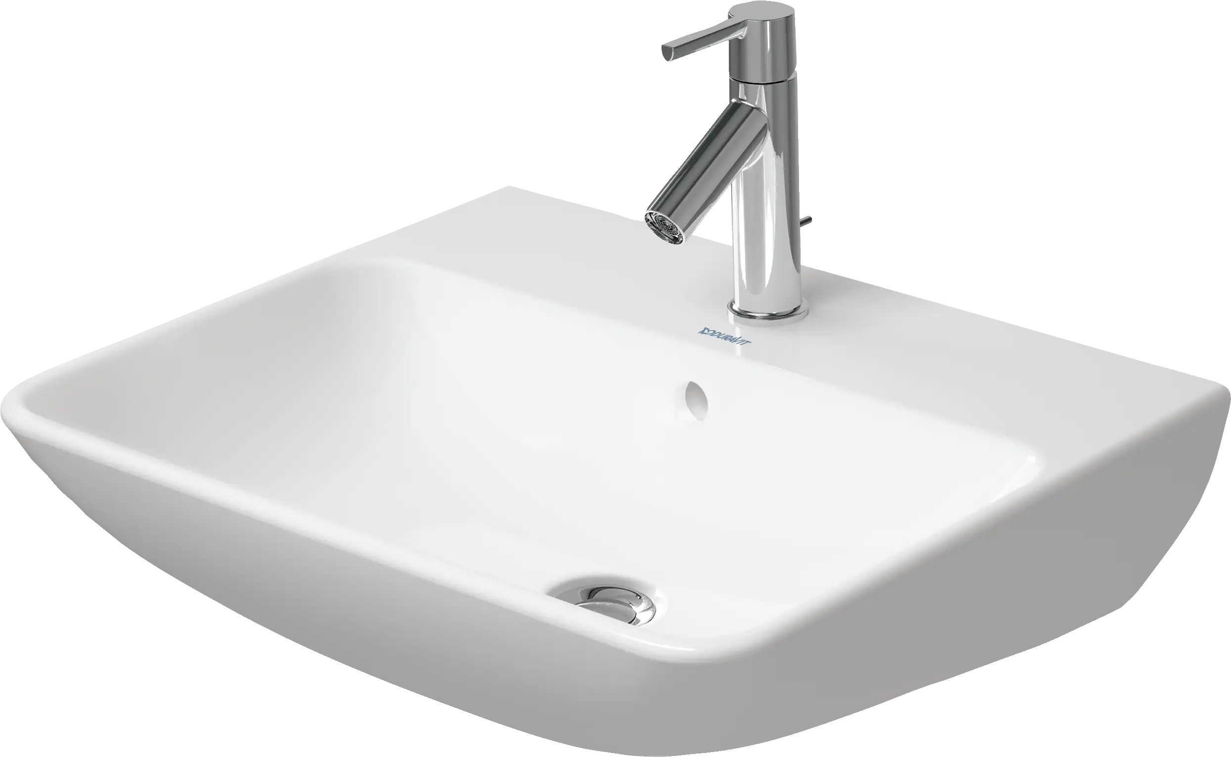 Duravit ME by Starck 21 5/8'' Rectangular Wall Mounted Sink with Single Faucet Hole and with Overflow