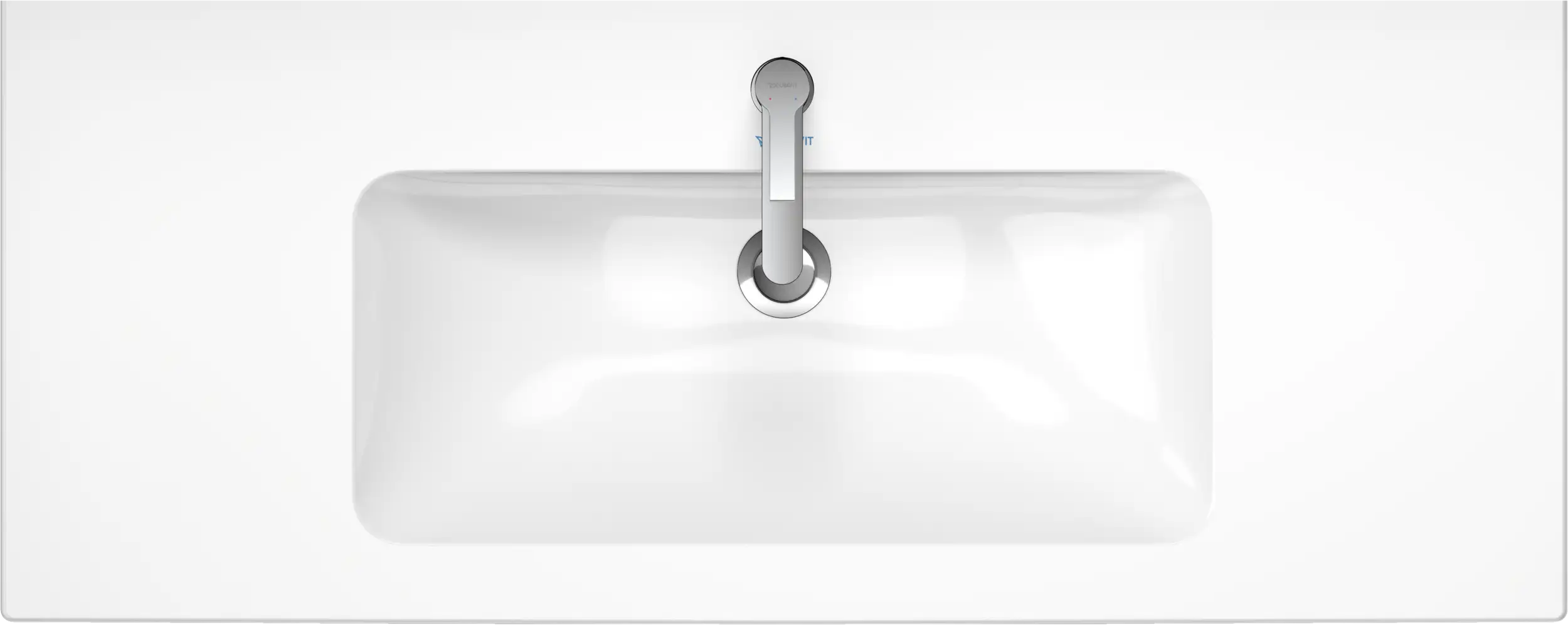 Duravit ME by Starck 48 3/8'' Rectangular Wall Mounted Sink in White with Single Faucet Hole and with Overflow