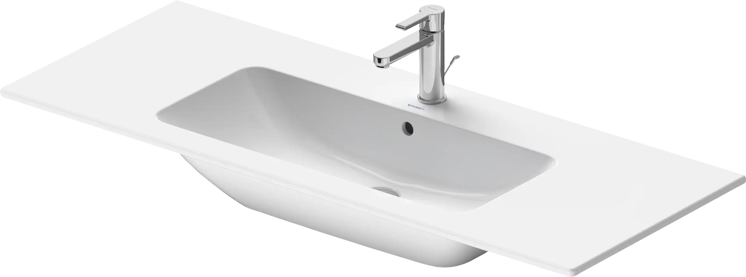 Duravit ME by Starck 48 3/8'' Rectangular Wall Mounted Sink in White with Overflow