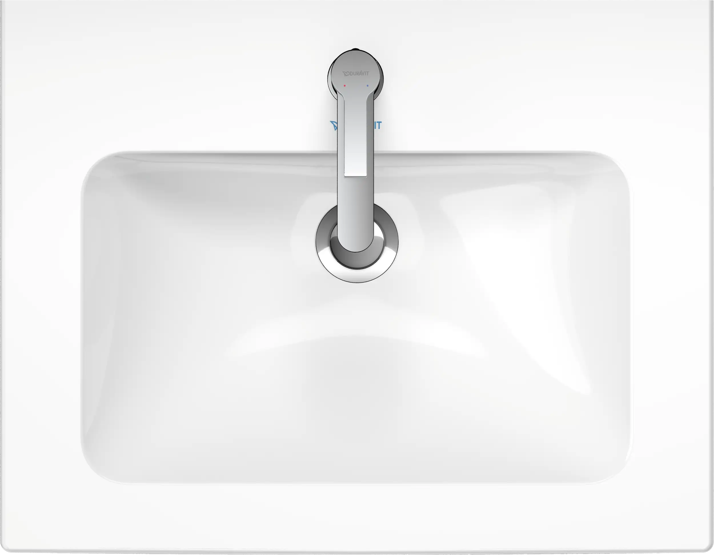 Duravit ME by Starck 24 3/4'' Rectangular Wall Mounted Sink in White with Single Faucet Hole and with Overflow