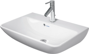 Duravit ME by Starck 23 5/8'' Rectangular Wall Mounted Sink in Satin Matte White with Single Faucet Hole and with Overflow