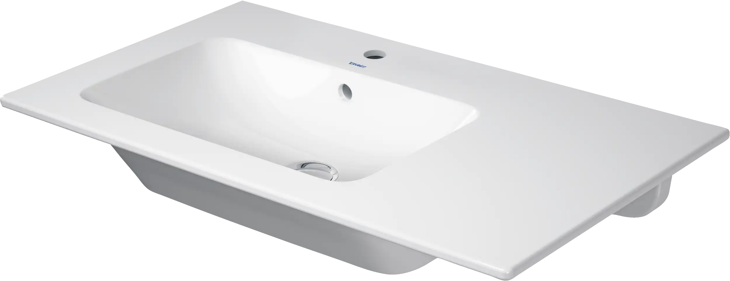 Duravit ME by Starck 32 5/8'' Rectangular Wall Mounted Sink in White with Single Faucet Hole and with Overflow