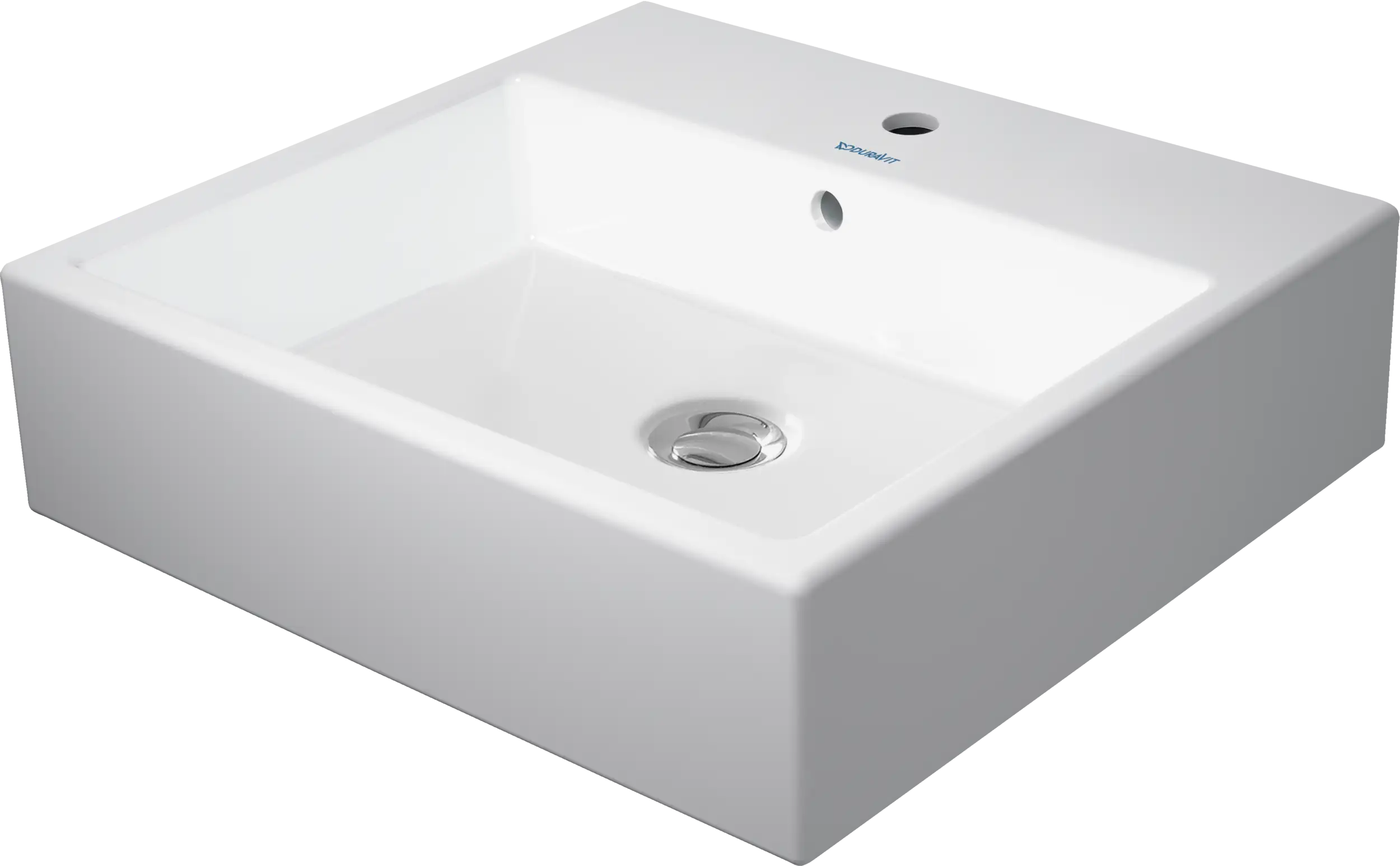 Duravit Vero 19 5/8'' Rectangular Wall Mounted Sink in White with Single Faucet Hole and with Overflow