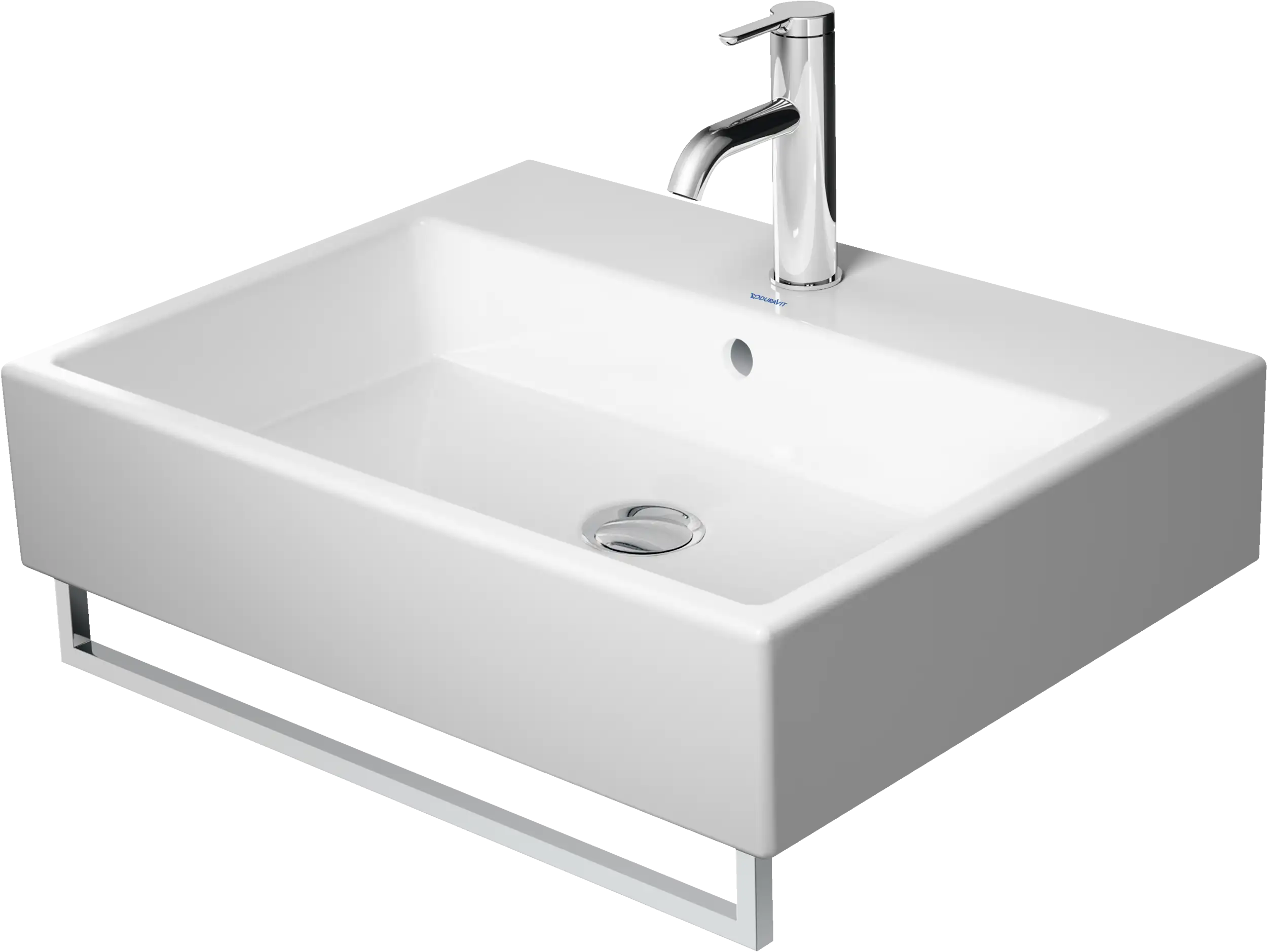 Duravit Vero 23 5/8'' Rectangular Vessel Sink in White with Overflow