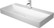 Duravit DuraSquare 39 3/8'' Rectangular Wall Mounted Sink in White with Single Faucet Hole and
