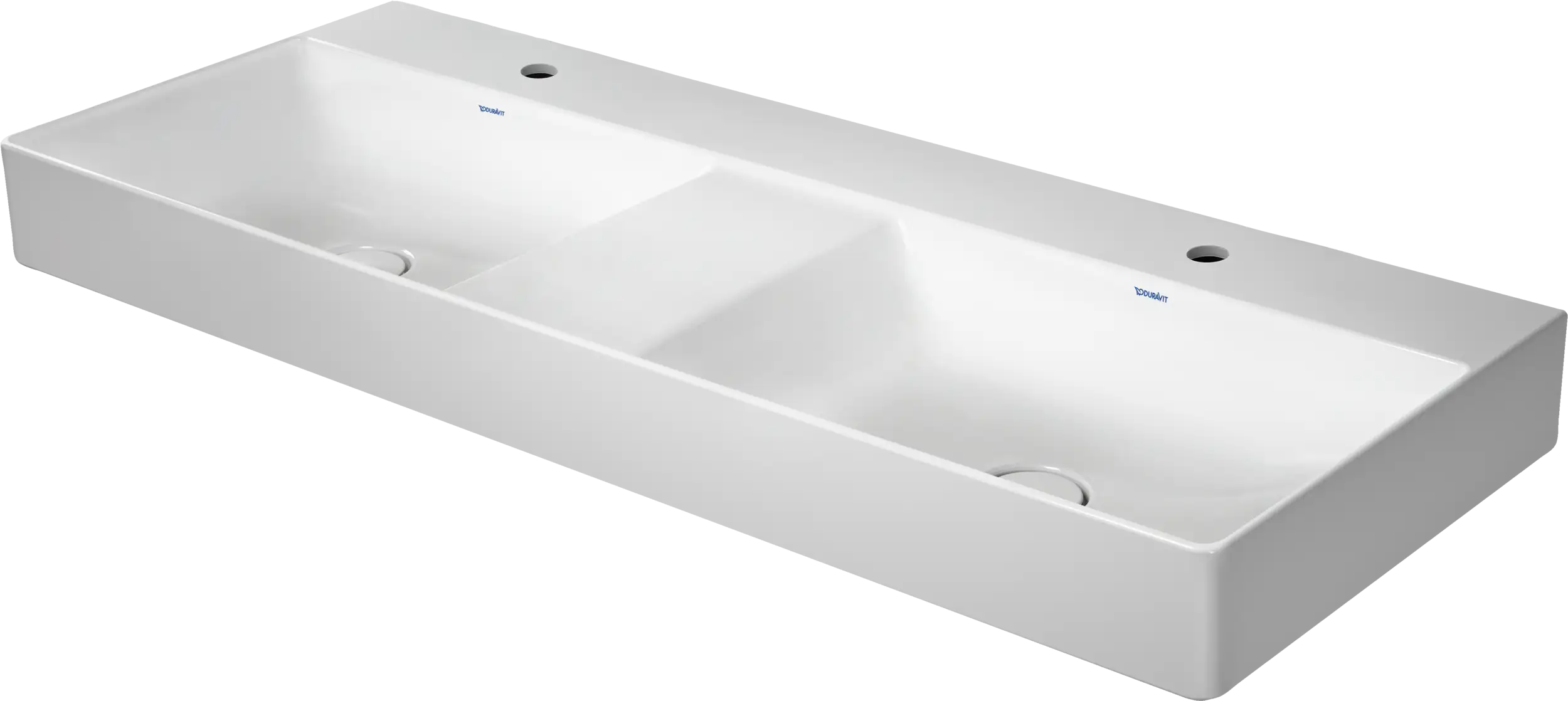 Duravit DuraSquare 47 1/4'' Rectangular Wall Mounted Sink in White with Single Faucet Hole and