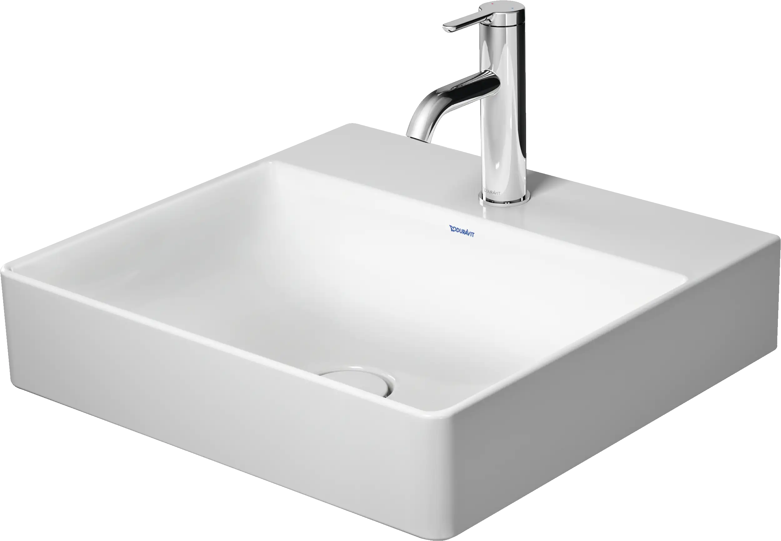 Duravit DuraSquare 19 5/8'' Rectangular Wall Mounted Sink in White with Single Faucet Hole and
