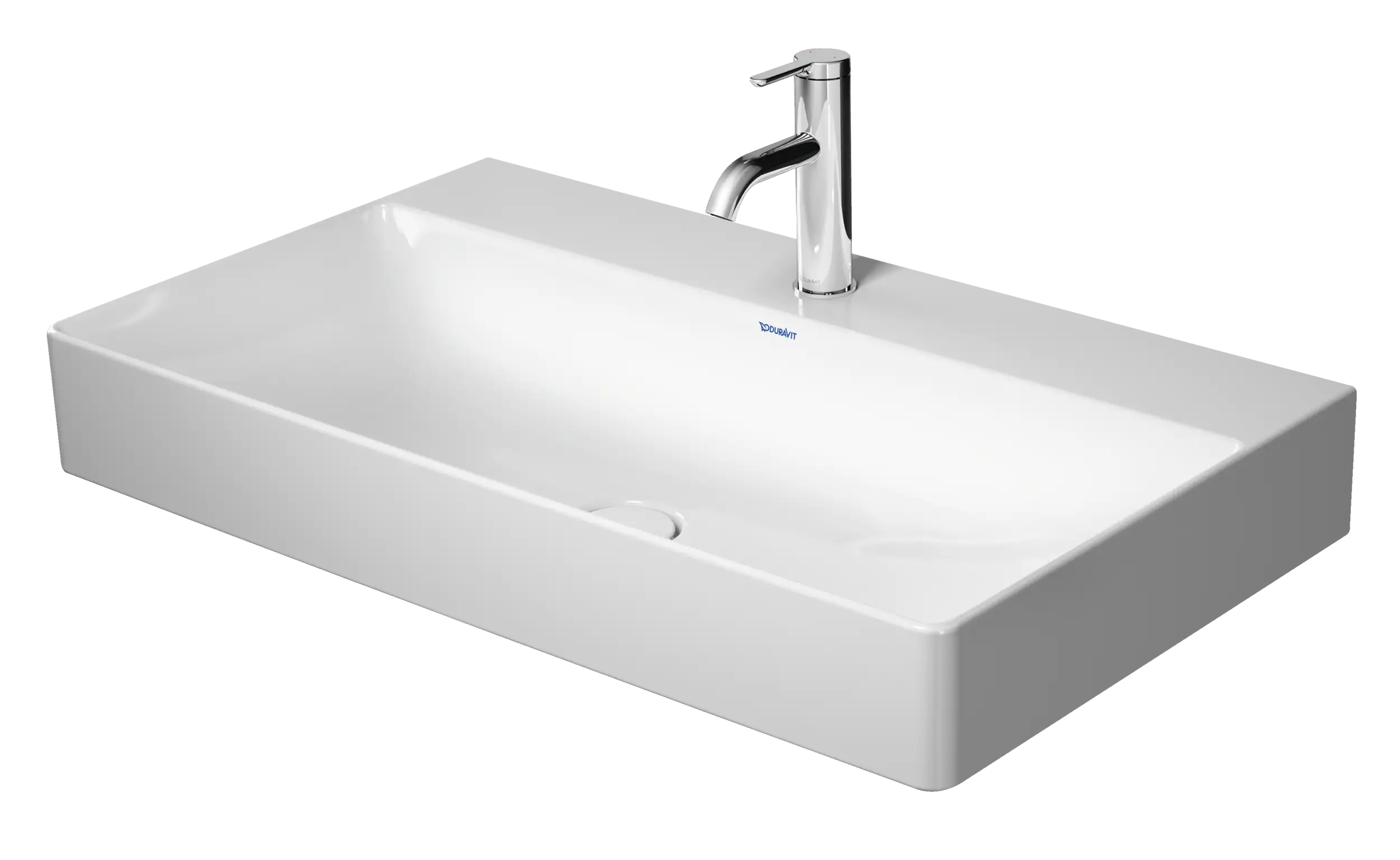 Duravit DuraSquare 31 1/2'' Rectangular Wall Mounted Sink in White with Single Faucet Hole and