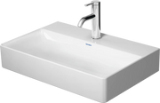 Duravit DuraSquare 23 5/8'' Rectangular Wall Mounted Sink in White with Single Faucet Hole and