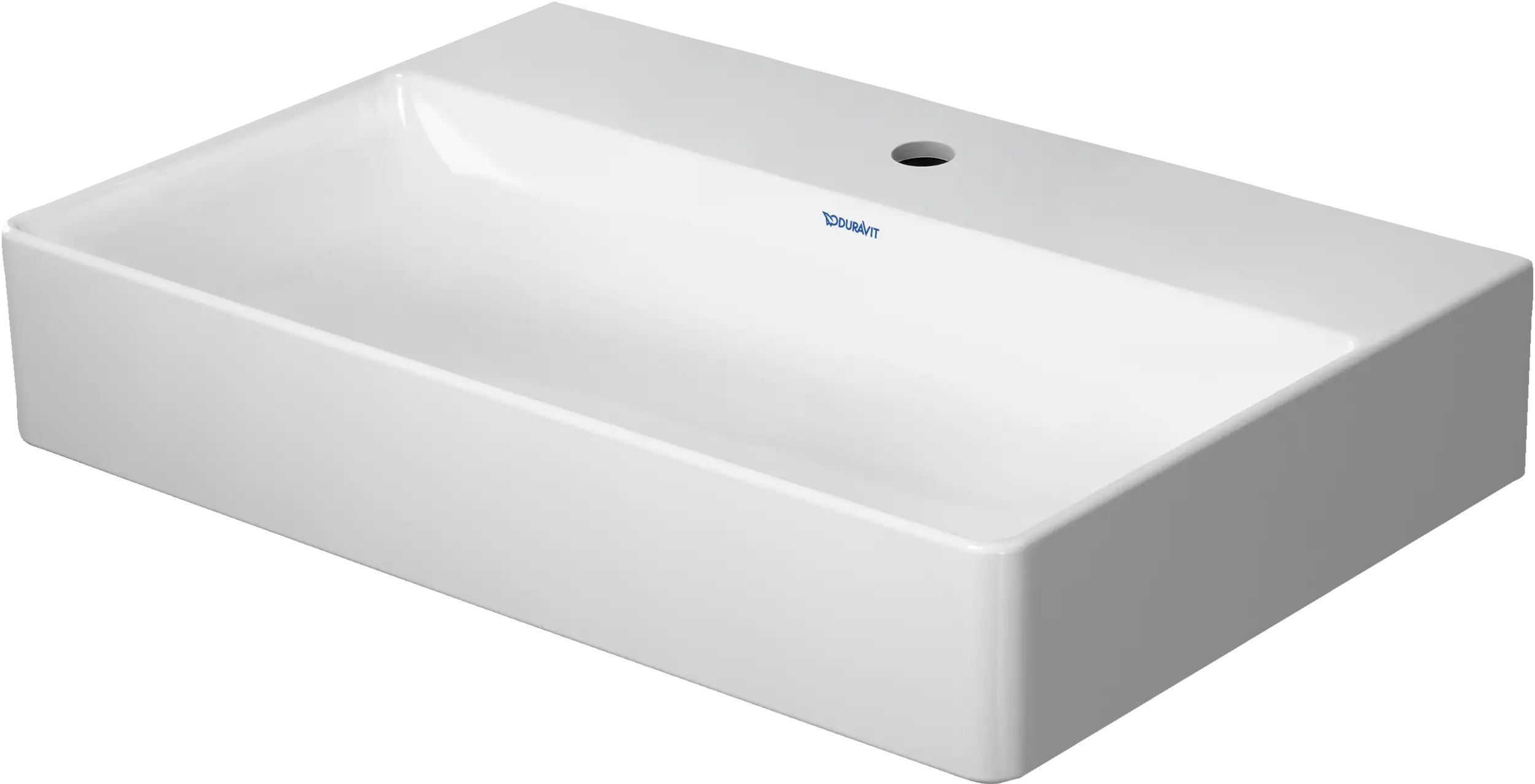 Duravit DuraSquare 23 5/8'' Rectangular Wall Mounted Sink in White with Single Faucet Hole and