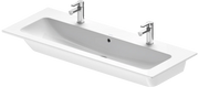 Duravit ME by Starck 48 3/8'' Rectangular Wall Mounted Sink in White with Two Sets of Single Faucet Holes and with Overflow