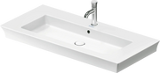 Duravit White Tulip 41 1/2'' Rectangular Wall Mounted Sink in White with Single Faucet Hole and with Overflow