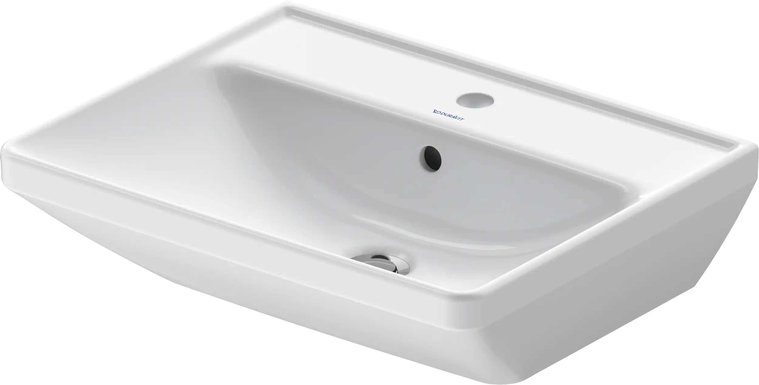 Duravit D-Neo 21 5/8'' Rectangular Wall Mounted Sink in White with Single Faucet Hole and with Overflow