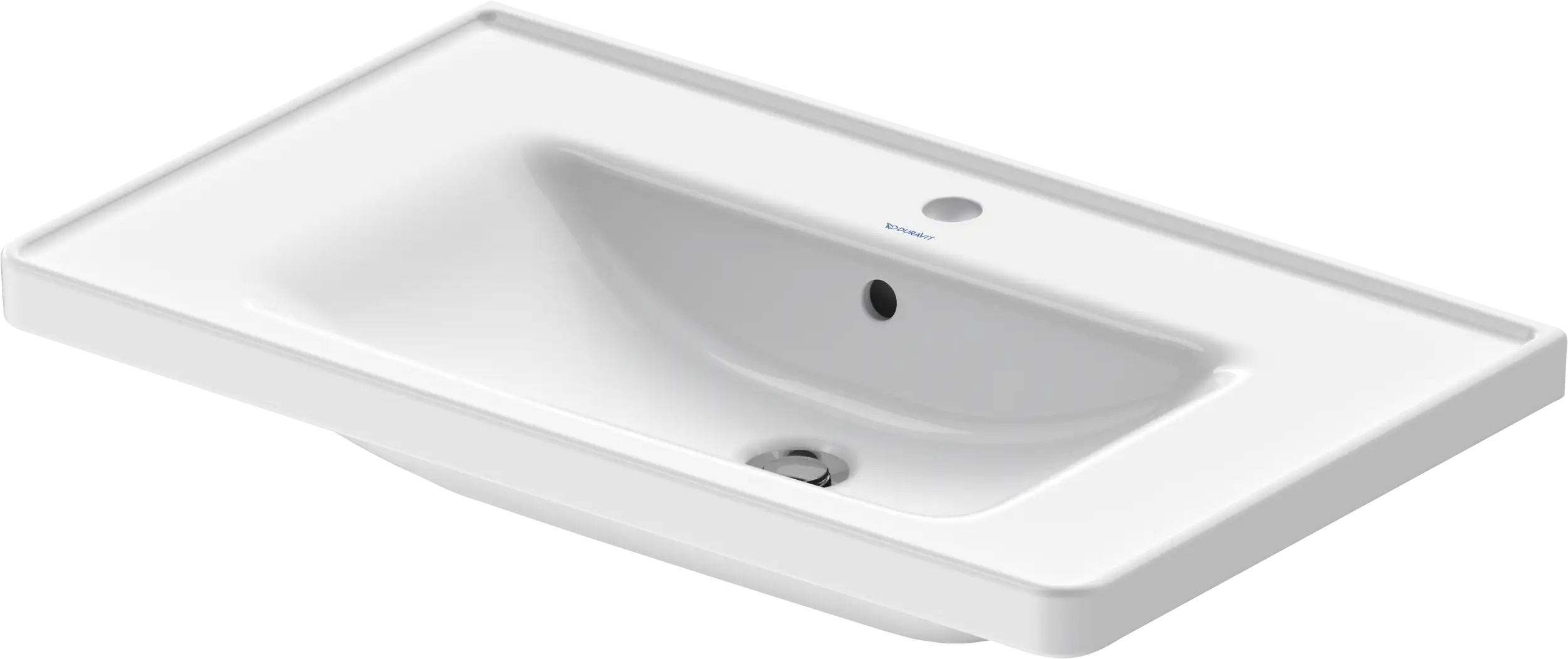 Duravit D-Neo 31 1/2'' Rectangular Wall Mounted Sink in White with Single Faucet Hole and with Overflow