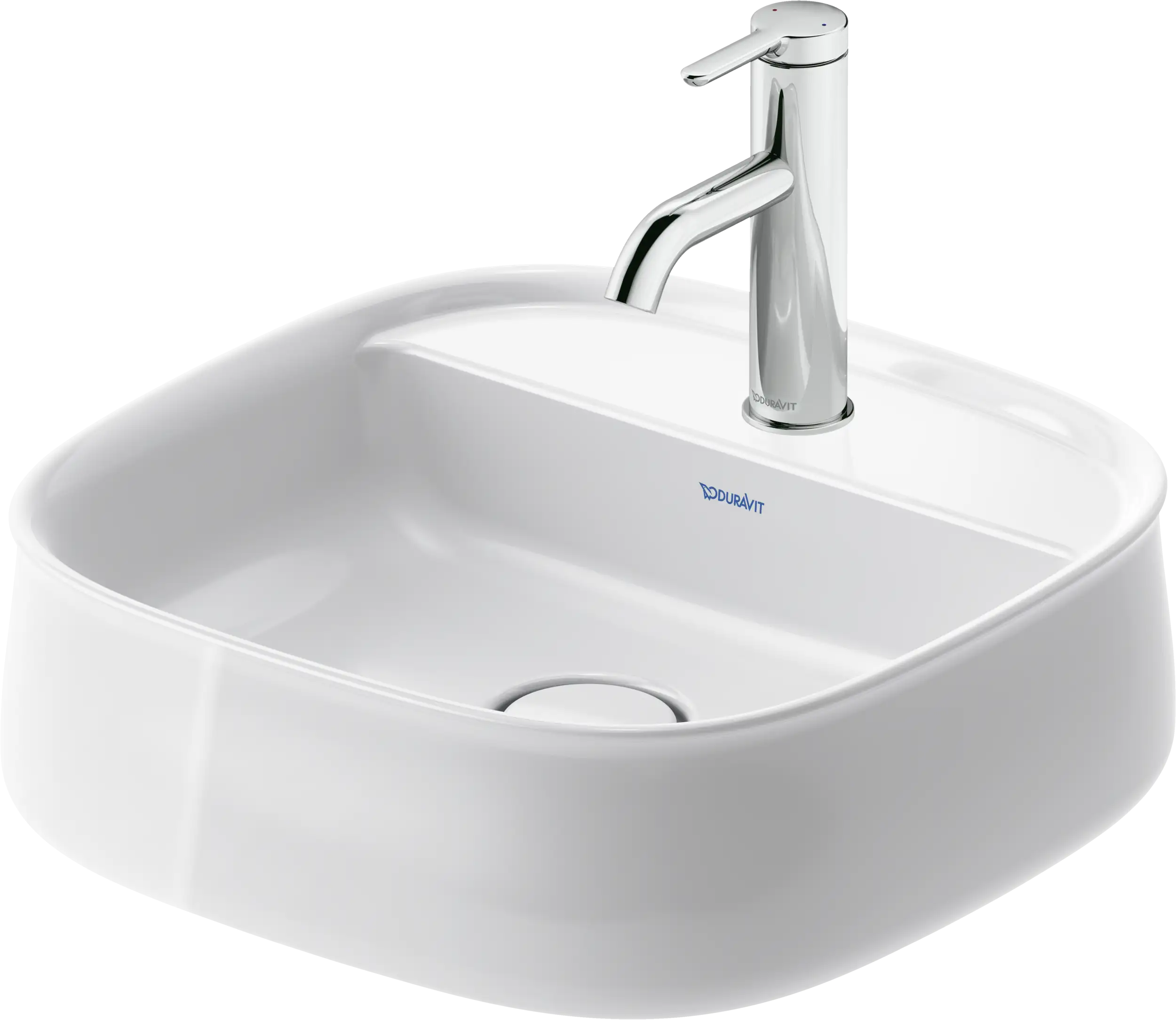 Duravit Zencha 16 1/2'' Rectangular Vessel Sink with Single Faucet Hole and