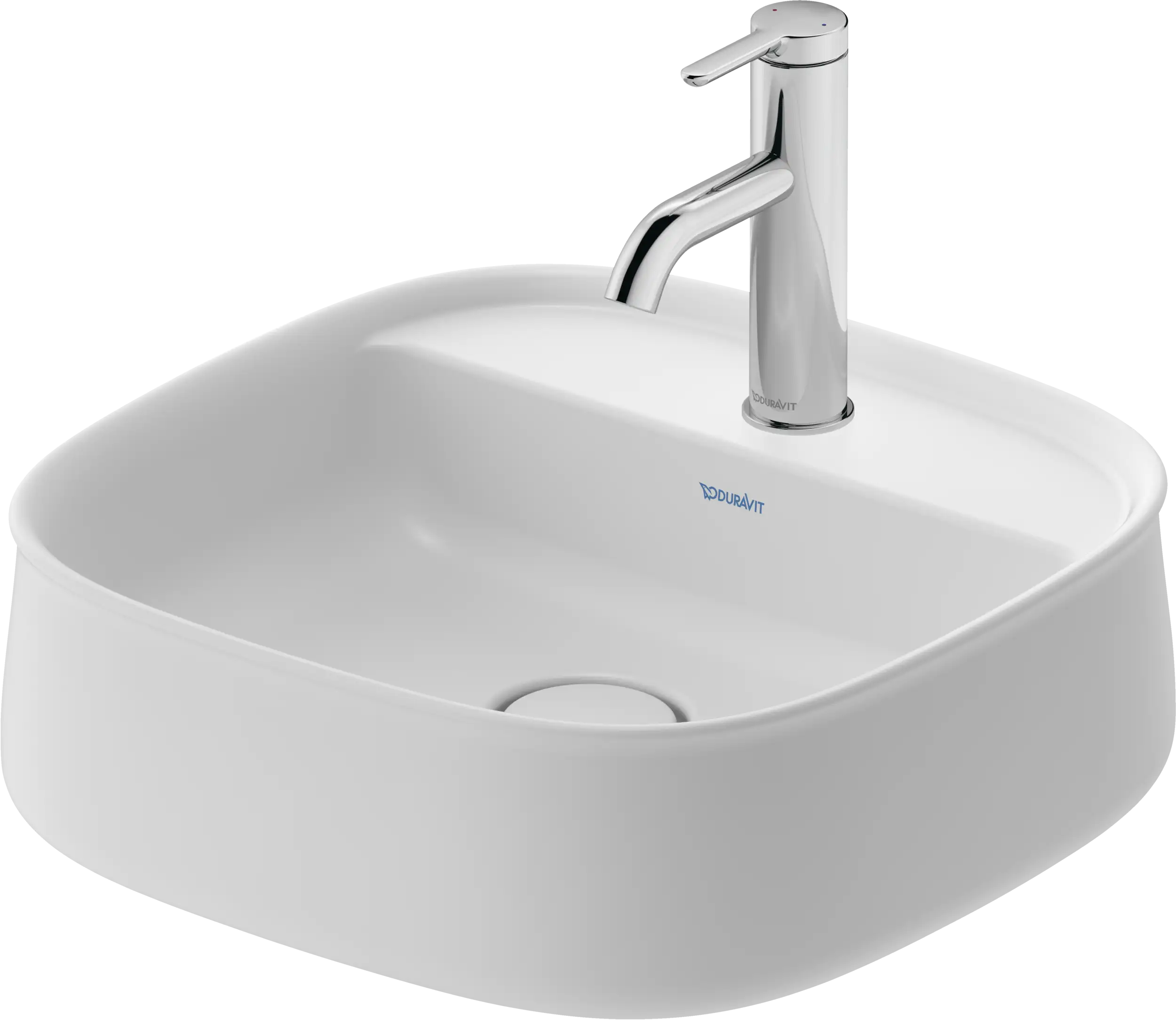 Duravit Zencha 16 1/2'' Rectangular Vessel Sink with Single Faucet Hole and