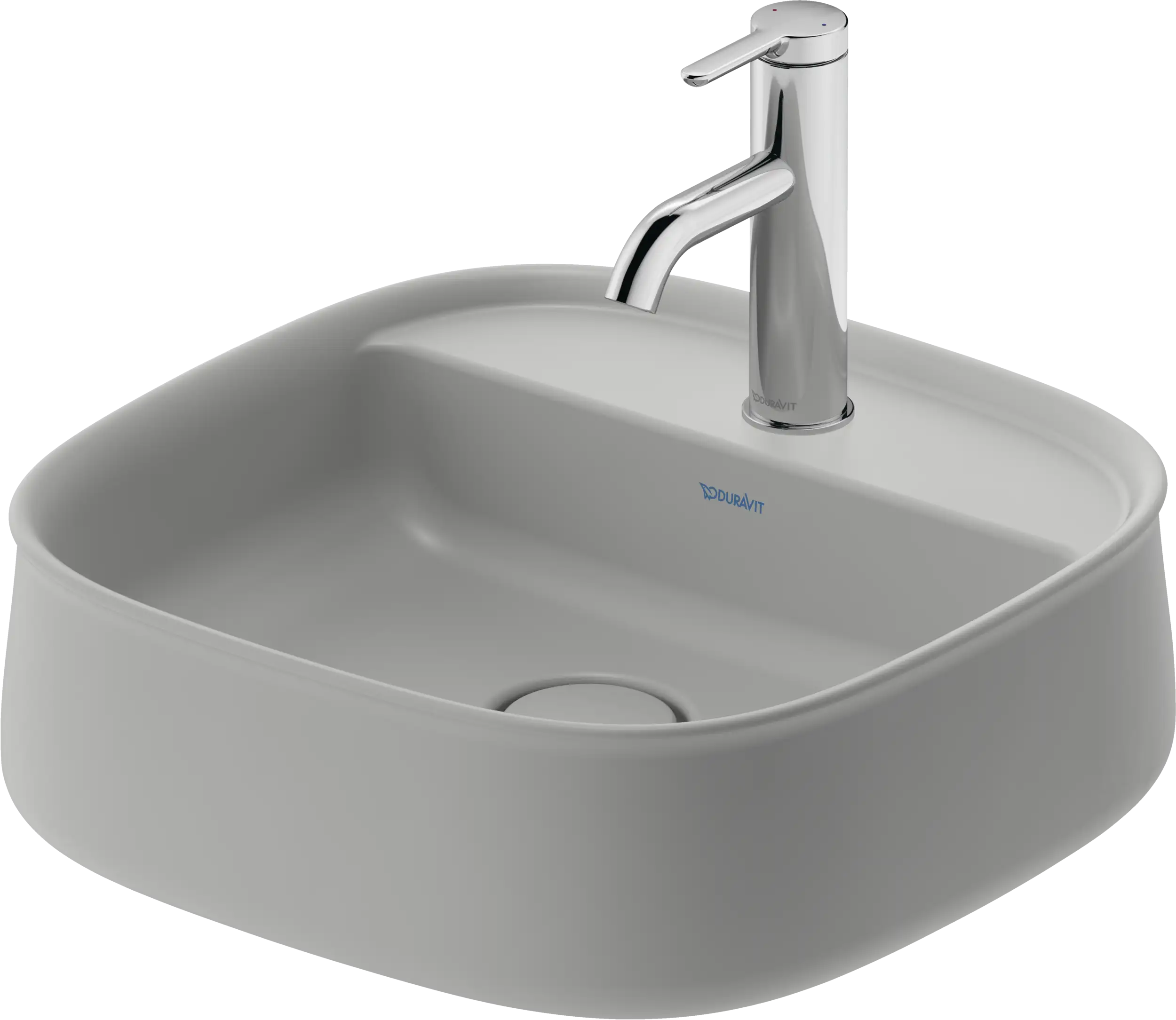 Duravit Zencha 16 1/2'' Rectangular Vessel Sink with Single Faucet Hole and