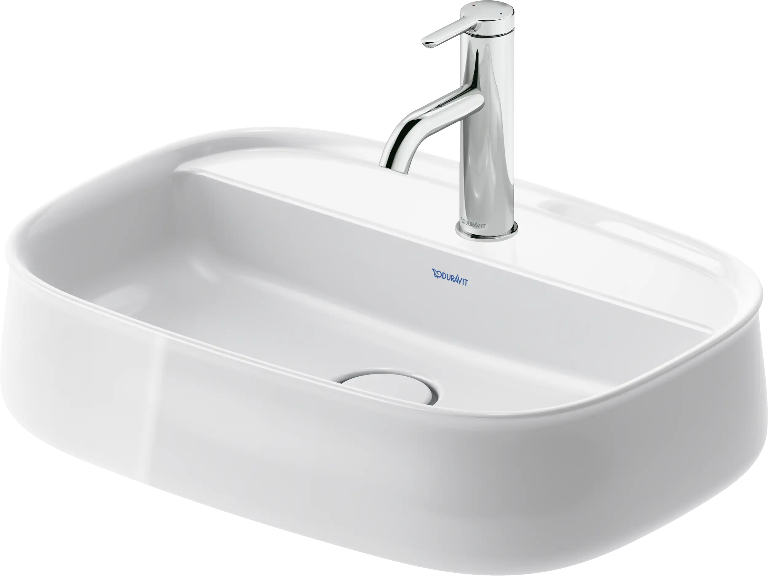 Duravit Zencha 21 5/8'' Rectangular Vessel Sink with Single Faucet Hole and
