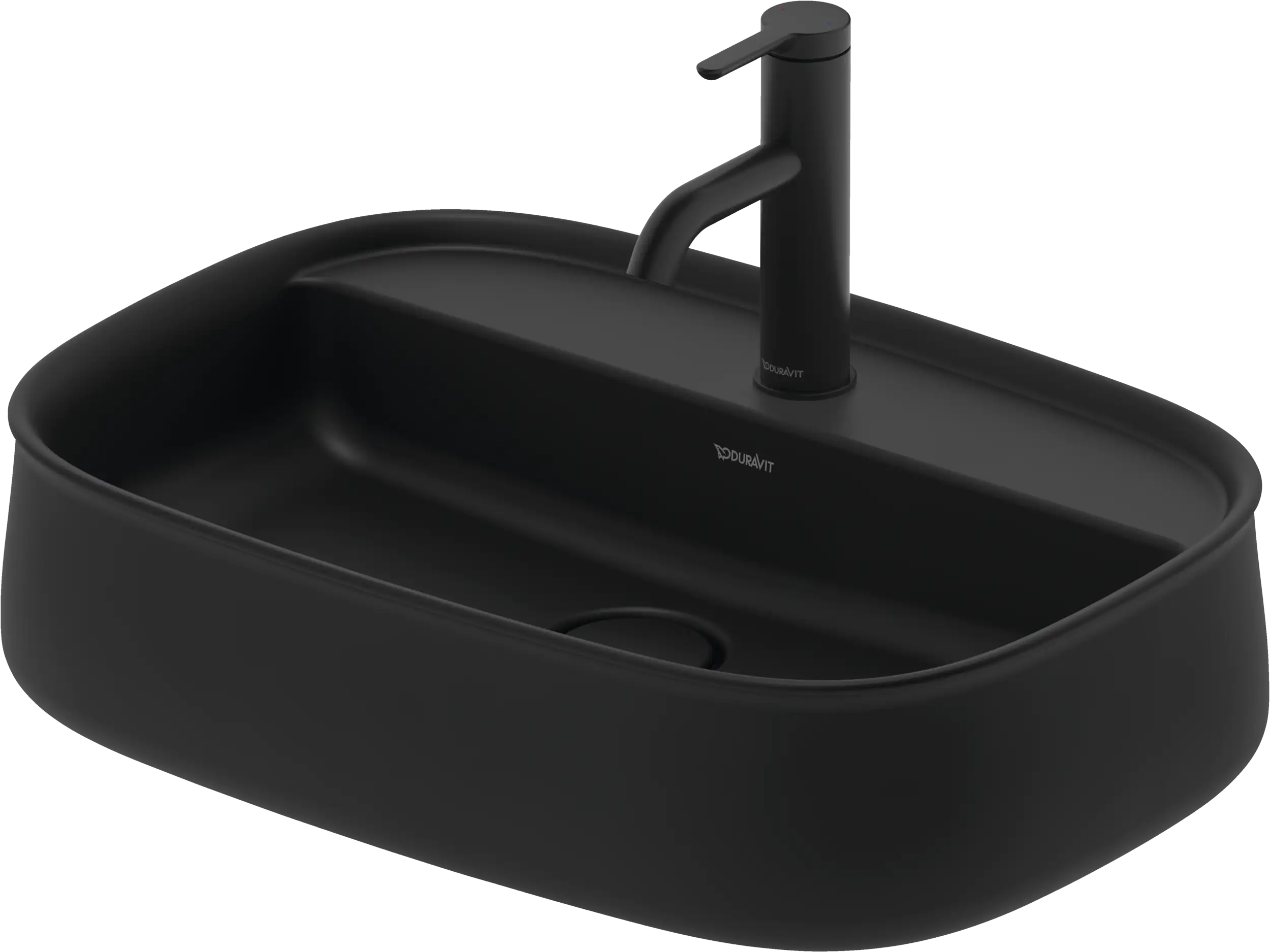 Duravit Zencha 21 5/8'' Rectangular Vessel Sink with Single Faucet Hole and