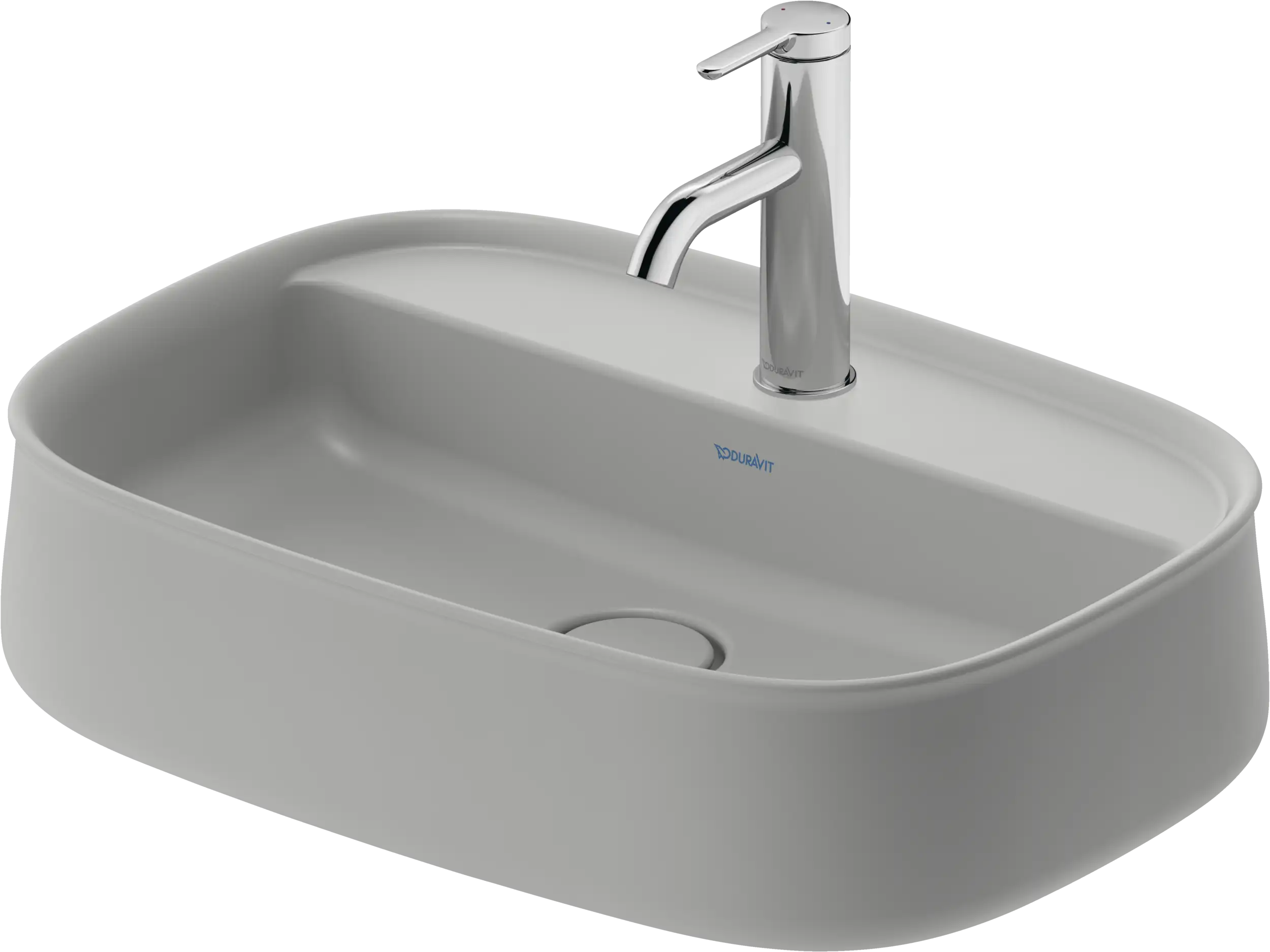 Duravit Zencha 21 5/8'' Rectangular Vessel Sink with Single Faucet Hole and