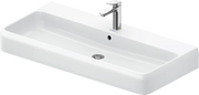 Duravit Qatego 39 3/8'' Rectangular Wall Mounted Sink in White with Single Faucet Hole and with Overflow