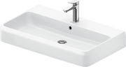 Duravit Qatego 31 1/2'' Rectangular Wall Mounted Sink in White with Single Faucet Hole and with Overflow