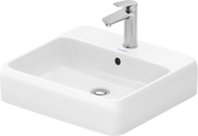Duravit Qatego 18 1/8'' Rectangular Vessel Sink in White with Single Faucet Hole and with Overflow