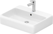 Duravit Qatego 22'' Rectangular Vessel Sink in White with Single Faucet Hole and with Overflow