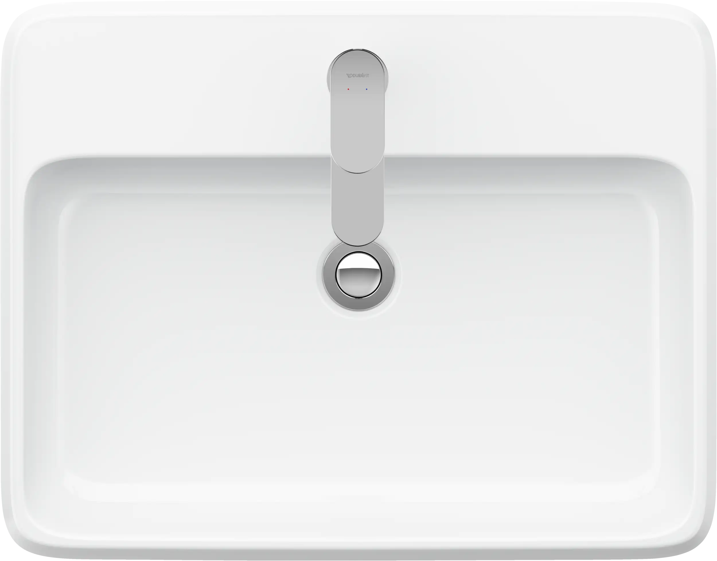 Duravit Qatego 22'' Rectangular Vessel Sink in White with Single Faucet Hole and with Overflow