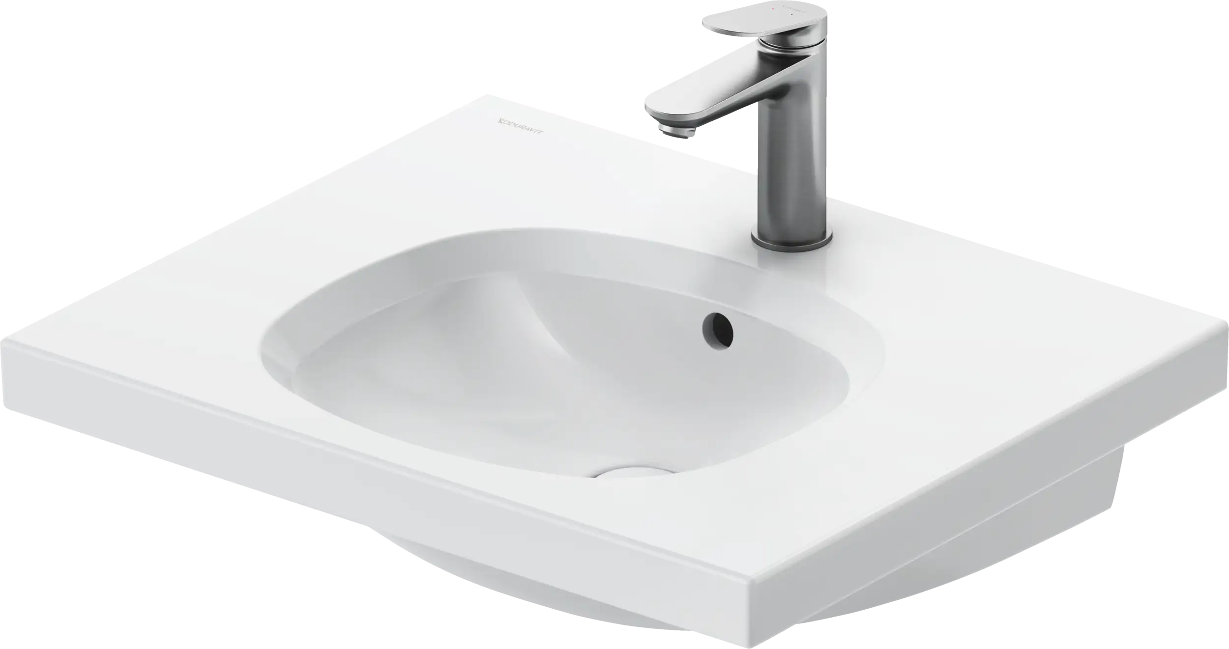 Duravit Aurena 23 5/8'' Rectangular Wall Mounted Sink with Single Faucet Hole and with Overflow