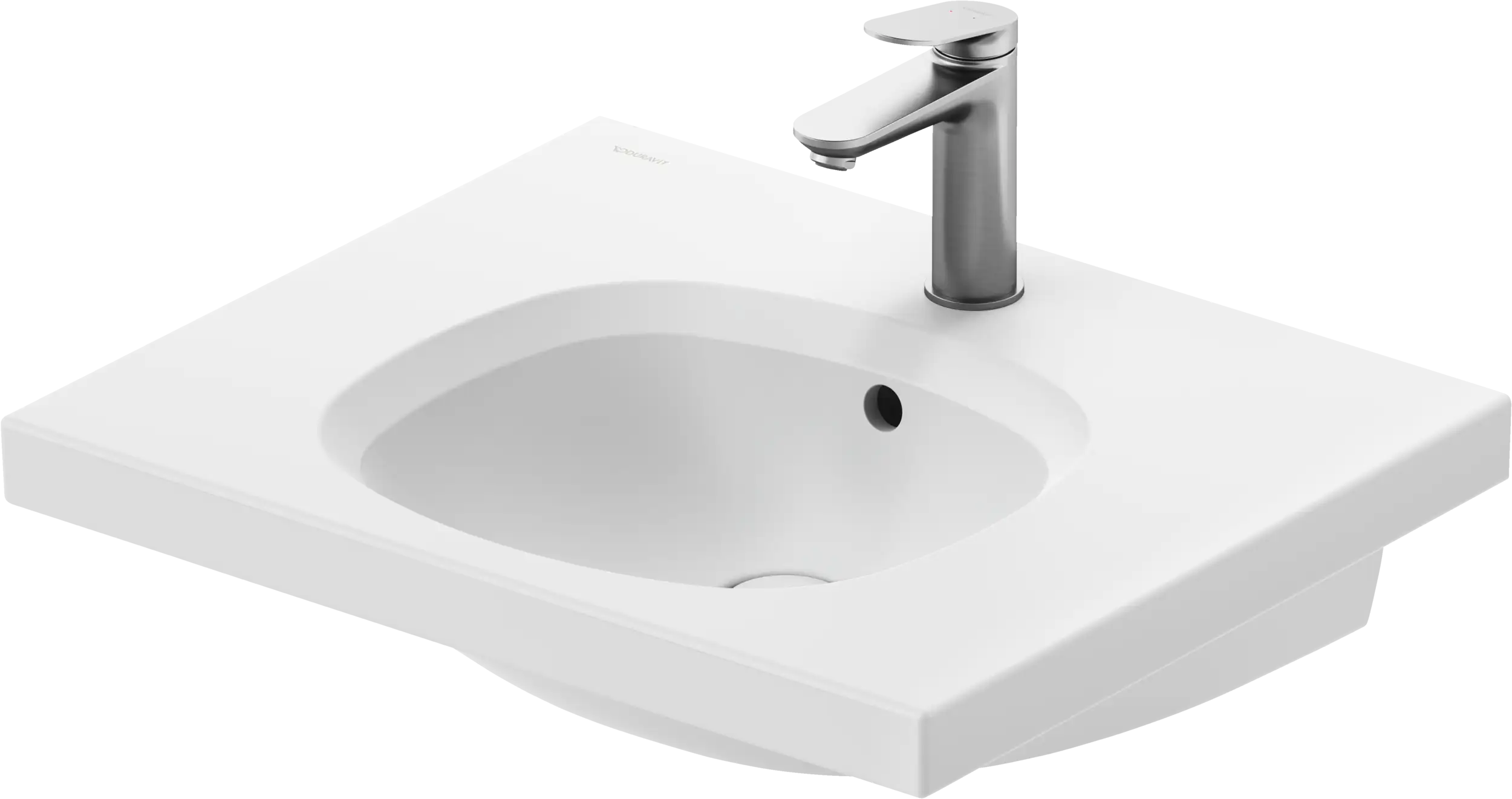 Duravit Aurena 23 5/8'' Rectangular Wall Mounted Sink with Single Faucet Hole and with Overflow