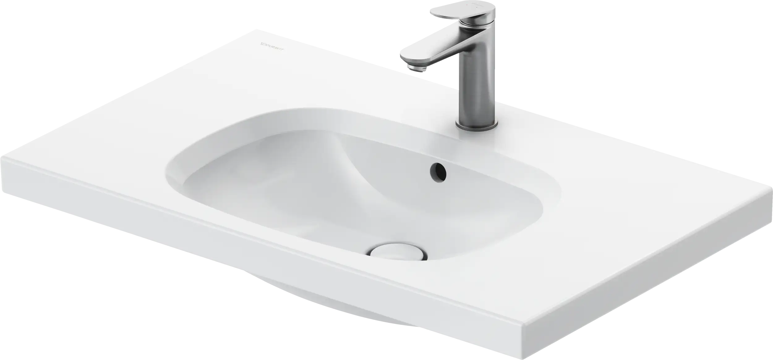 Duravit Aurena 30 1/2'' Rectangular Wall Mounted Sink with Single Faucet Hole and with Overflow