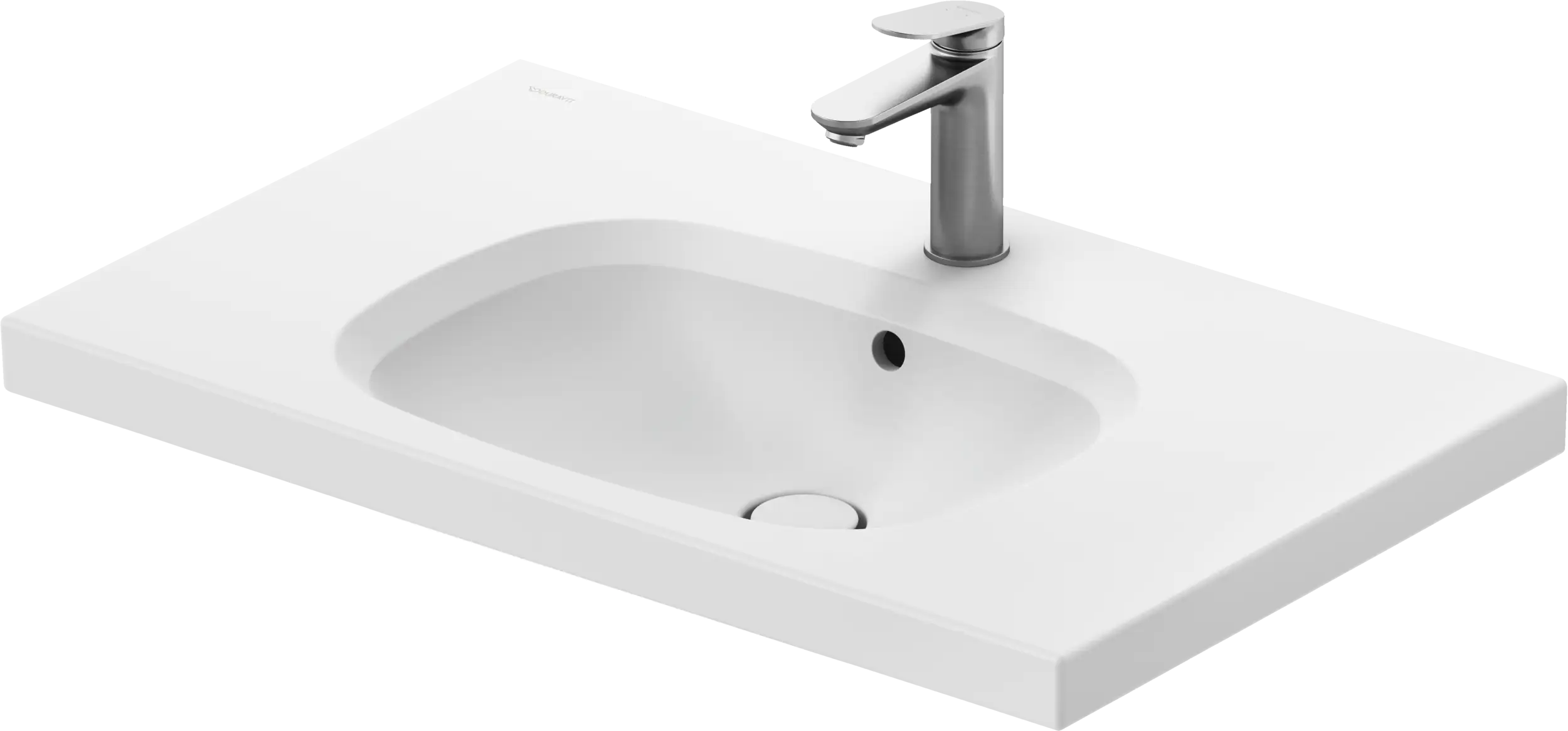 Duravit Aurena 30 1/2'' Rectangular Wall Mounted Sink with Single Faucet Hole and with Overflow