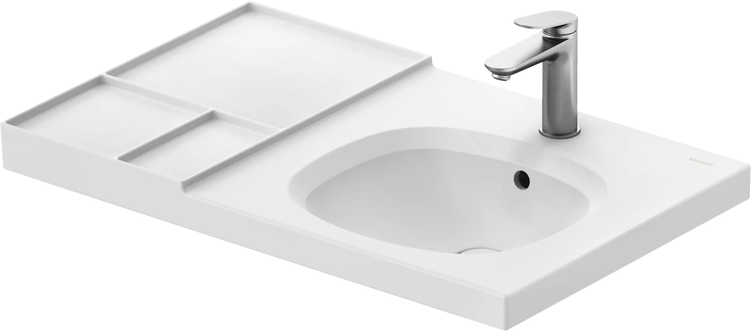 Duravit Aurena 31 3/4'' Rectangular Wall Mounted Sink with Single Faucet Hole and with Overflow