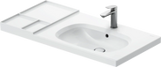 Duravit Aurena 39 3/8'' Rectangular Wall Mounted Sink in White with Single Faucet Hole and with Overflow