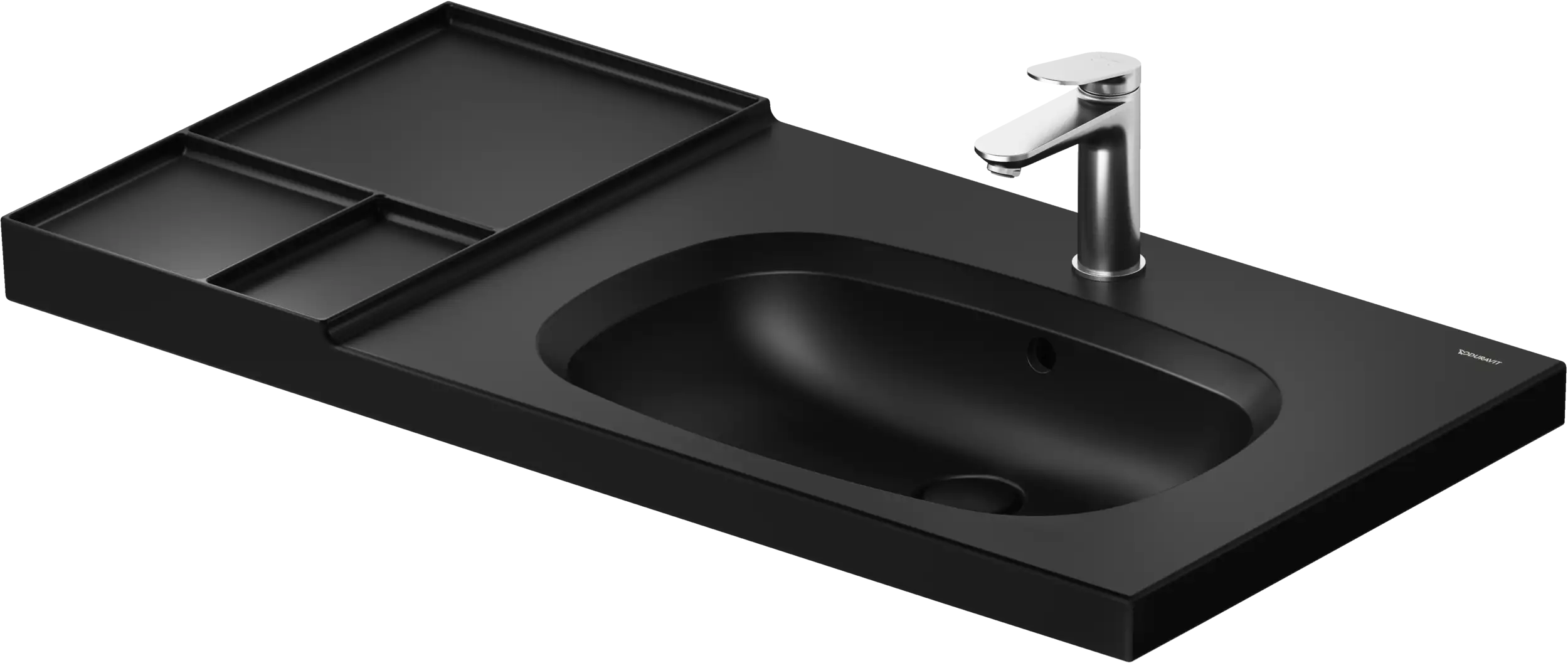 Duravit Aurena 39 3/8'' Rectangular Wall Mounted Sink in White with Single Faucet Hole and with Overflow