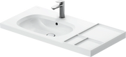 Duravit Aurena 39 3/8'' Rectangular Wall Mounted Sink in White with Single Faucet Hole and with Overflow
