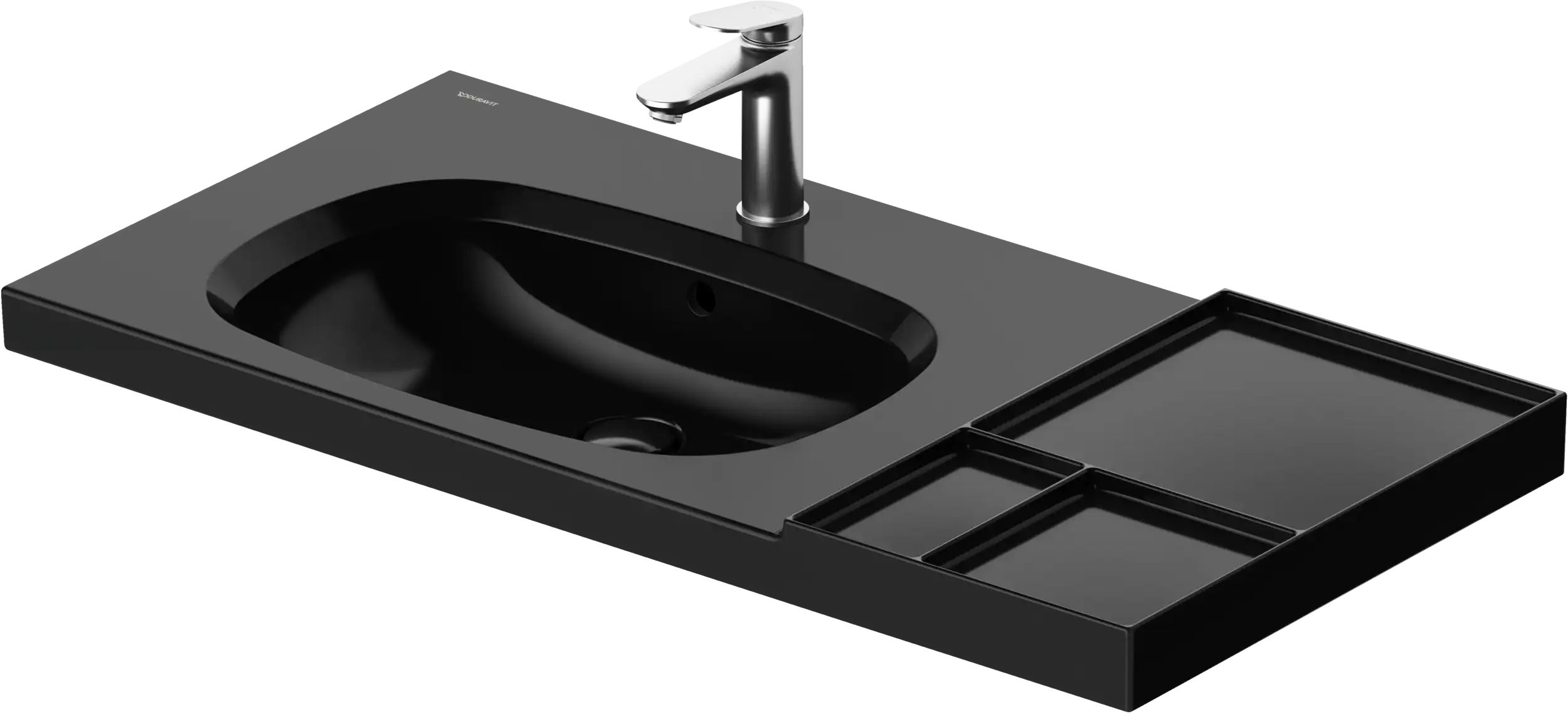 Duravit Aurena 39 3/8'' Rectangular Wall Mounted Sink in White with Single Faucet Hole and with Overflow