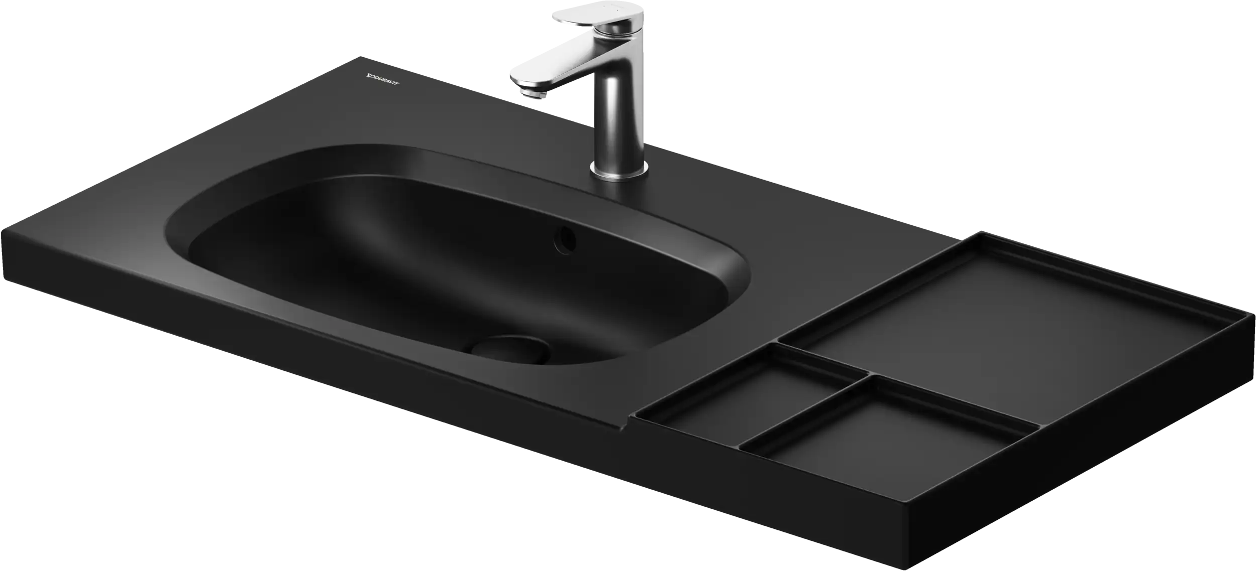 Duravit Aurena 39 3/8'' Rectangular Wall Mounted Sink in White with Single Faucet Hole and with Overflow