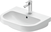 Duravit D-Code 16 7/8'' Round Wall Mounted Sink in White with Single Faucet Hole and with Overflow