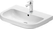 Duravit D-Code 18 1/8'' Round Wall Mounted Sink in White with Single Faucet Hole and with Overflow