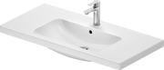 D-Code 39 3/8'' Round Wall Mounted Sink in White with Single Faucet Hole and with Overflow