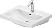 D-Code 23 5/8'' Round Wall Mounted Sink in White with Single Faucet Hole and with Overflow
