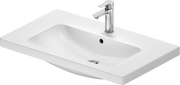 D-Code 31 1/2'' Round Wall Mounted Sink in White with Single Faucet Hole and with Overflow